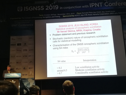 S Predstavljanje znanstvenog rada na konferenciji ISGNSS 2019 u Južnoj Koreji S Predstavljanje znanstvenog rada na konferenciji ISGNSS 2019 u Južnoj Koreji